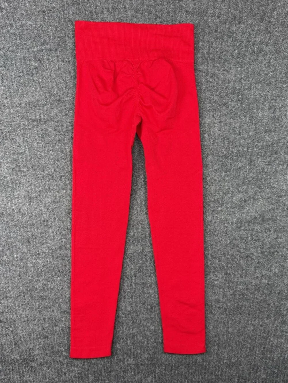 Alo Yoga LEG09 Ribbed High Waist Leggings Red Size M Excellent